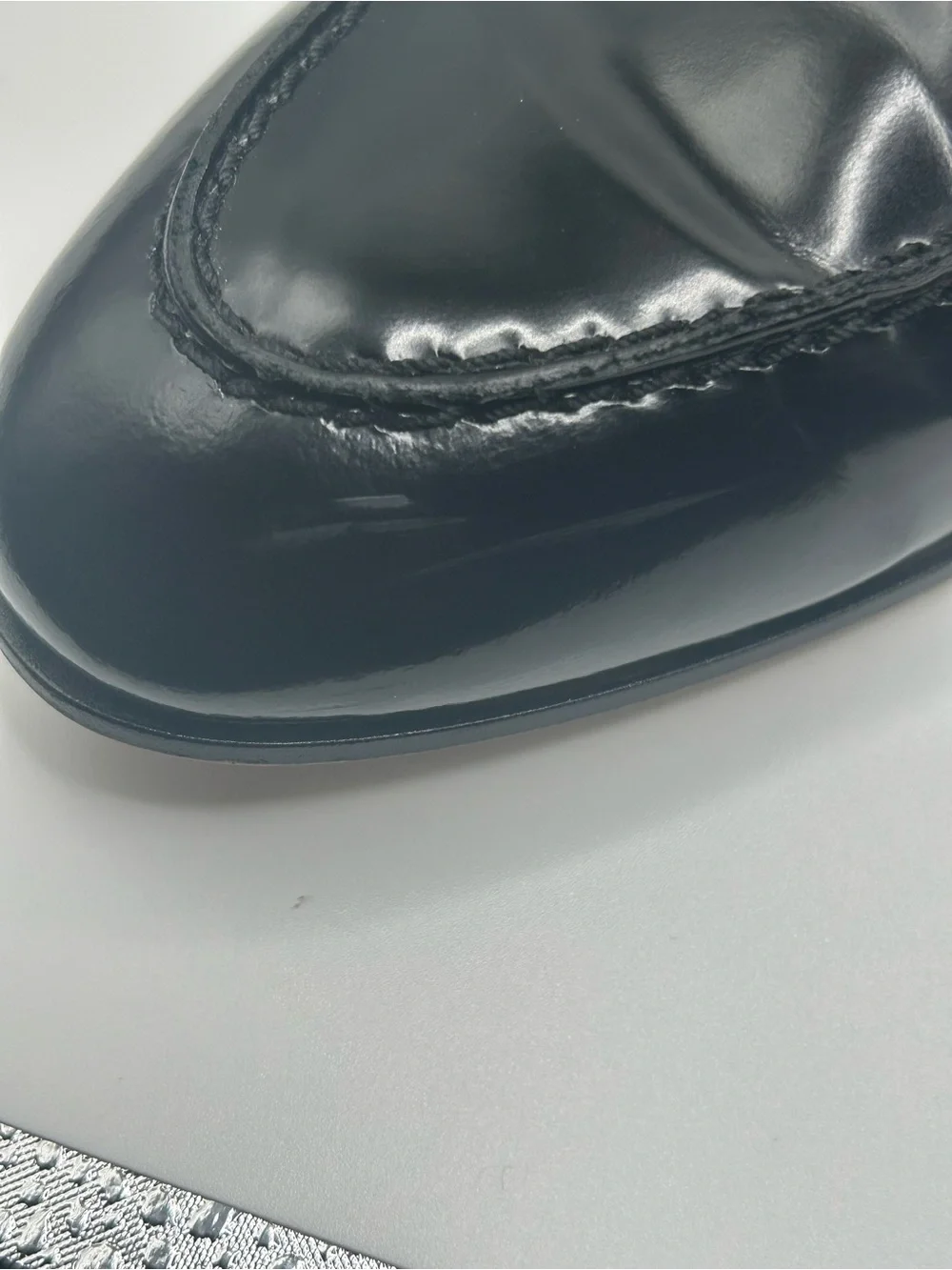 J. Crew Black Leather Penny Slide Loafers